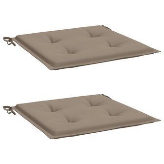 Tuinstoelkussens 2 st 40x40x3 cm oxford stof taupe 3
