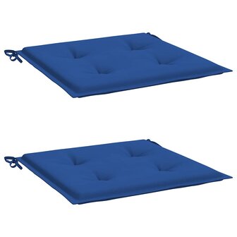 Tuinstoelkussens 2 st 40x40x3 cm oxford stof koningsblauw 3