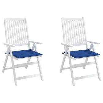Tuinstoelkussens 2 st 40x40x3 cm oxford stof koningsblauw 4