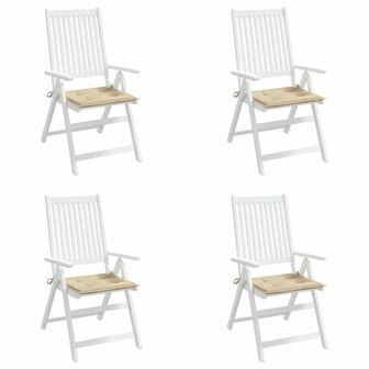 Tuinstoelkussens 4 st 50x50x3 cm oxford stof beige 4