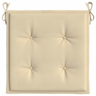 Tuinstoelkussens 4 st 50x50x3 cm oxford stof beige 6