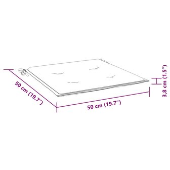 Tuinstoelkussens 4 st 50x50x3 cm oxford stof beige 9