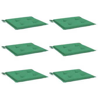 Tuinstoelkussens 6 st 50x50x3 cm oxford stof groen 3