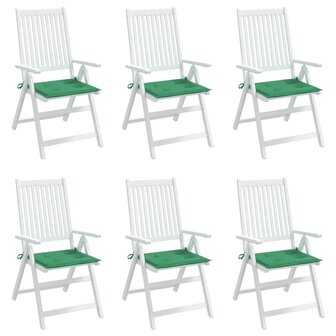 Tuinstoelkussens 6 st 50x50x3 cm oxford stof groen 4