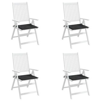 Tuinstoelkussens 4 st 50x50x3 cm oxford stof zwart 4