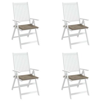 Tuinstoelkussens 4 st 50x50x3 cm oxford stof taupe 4