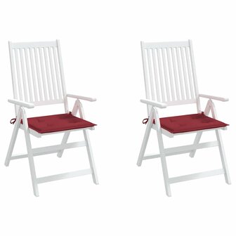 Tuinstoelkussens 2 st 50x50x3 cm oxford stof wijnrood 4