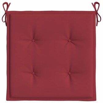 Tuinstoelkussens 2 st 50x50x3 cm oxford stof wijnrood 6