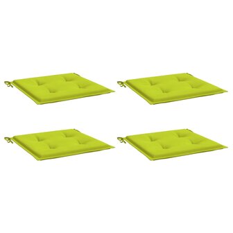 Tuinstoelkussens 4 st 50x50x3 cm oxford stof felgroen 3
