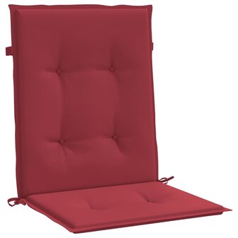 Tuinstoelkussens 2 st 100x50x3 cm oxford stof wijnrood 5