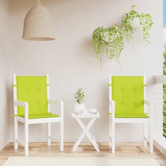 Tuinstoelkussens 2 st 100x50x3 cm oxford stof heldergroen 1