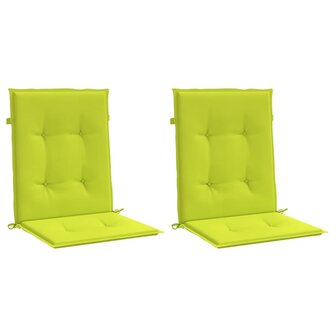 Tuinstoelkussens 2 st 100x50x3 cm oxford stof heldergroen 3