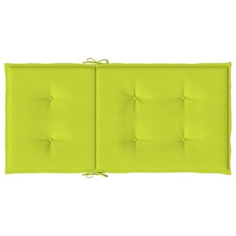 Tuinstoelkussens 2 st 100x50x3 cm oxford stof heldergroen 7