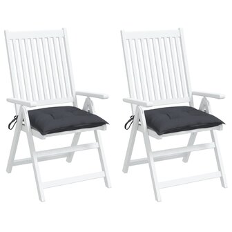 Stoelkussens 2 st 40x40x7 cm oxford stof antracietkleurig 4