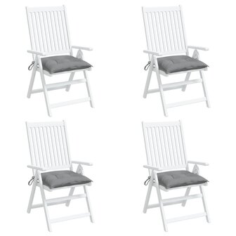 Stoelkussens 4 st 40x40x7 cm oxford stof grijs 4