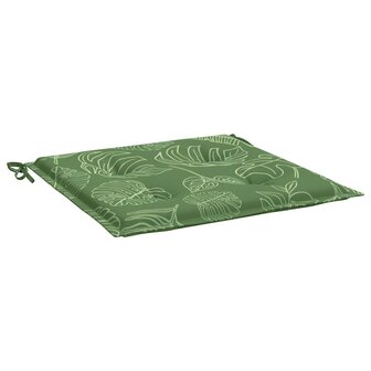 Stoelkussens 2 st bladpatroon 40x40x3 cm stof 5