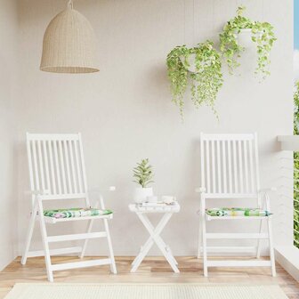 Tuinstoelkussens 2 st 50x50x3 cm stof meerkleurig 1