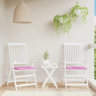 Tuinstoelkussens 2 st 50x50x3 cm stof roze 1
