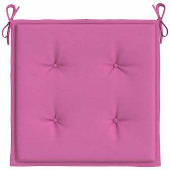 Tuinstoelkussens 2 st 50x50x3 cm stof roze 6