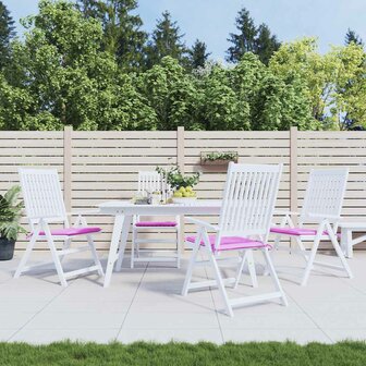Tuinstoelkussens 4 st 50x50x3 cm stof roze 1