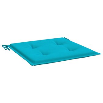 Tuinstoelkussens 2 st 50x50x3 cm stof turquoise 5