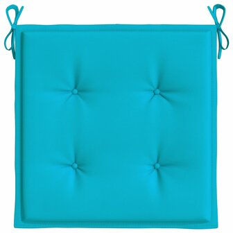Tuinstoelkussens 2 st 50x50x3 cm stof turquoise 6