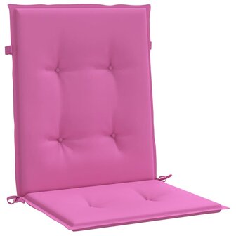 Stoelkussens 4 st lage rug stof roze 5