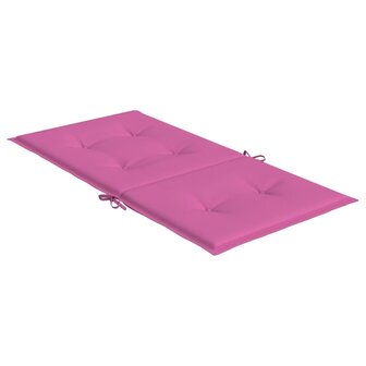 Stoelkussens 4 st lage rug stof roze 6