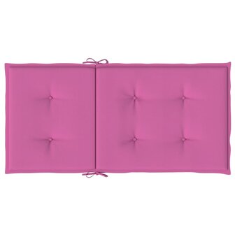 Stoelkussens 4 st lage rug stof roze 7