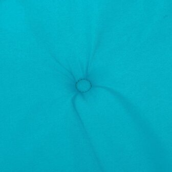 Stoelkussens 4 st lage rug stof turquoise 8