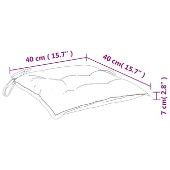 Stoelkussens 6 st 40x40x7 cm oxford stof grijs 9