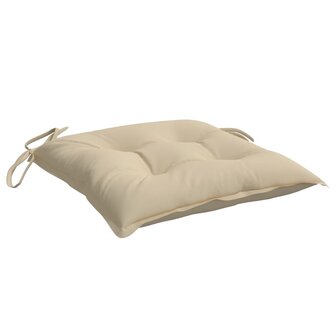 Stoelkussens 2 st 40x40x7 cm oxford stof beige 5