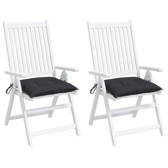 Stoelkussens 2 st 40x40x7 cm oxford stof zwart 4