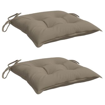 Stoelkussens 2 st 40x40x7 cm oxford stof taupe 3