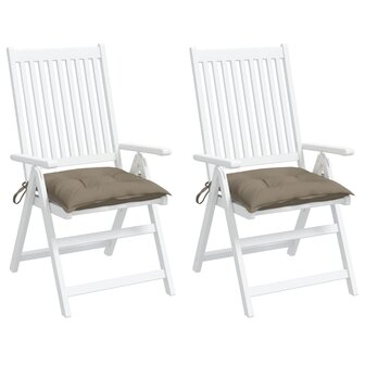 Stoelkussens 2 st 40x40x7 cm oxford stof taupe 4