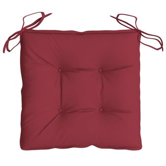 Stoelkussens 4 st 40x40x7 cm oxford stof wijnrood 6