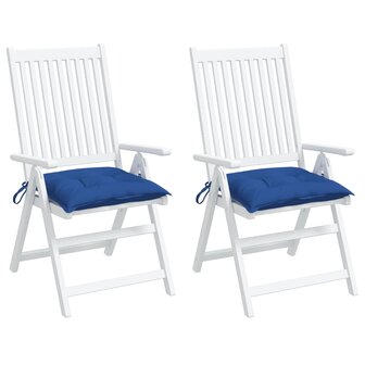 Stoelkussens 2 st 40x40x7 cm oxford stof blauw 4