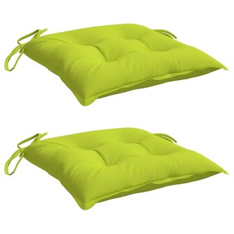Stoelkussens 2 st 40x40x7 cm oxford stof heldergroen 3