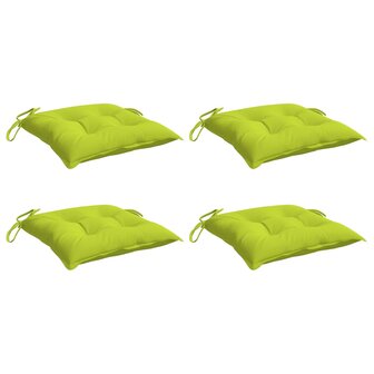 Stoelkussens 4 st 40x40x7 cm oxford stof heldergroen 3