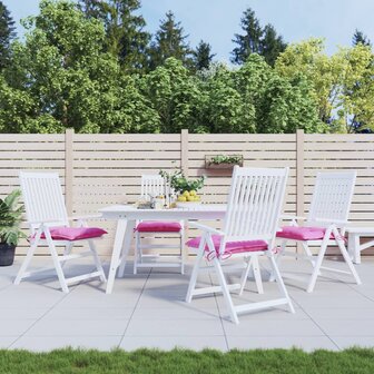 Stoelkussens 4 st 40x40x7 cm stof roze 1