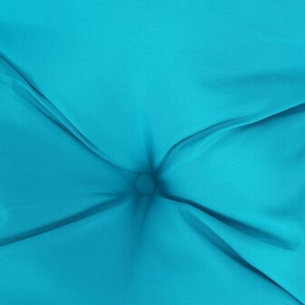 Stoelkussens 2 st 40x40x7 cm stof turquoise 7