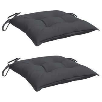 Stoelkussens 2 st 50x50x7 cm oxford stof antracietkleurig 3