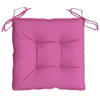 Stoelkussens 2 st 50x50x7 cm oxford stof roze 6
