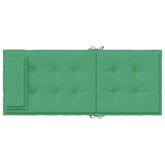 Stoelkussens 2 st hoge rug oxford stof groen 7