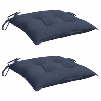 Stoelkussens 2 st 50x50x7 cm oxford stof marineblauw 3