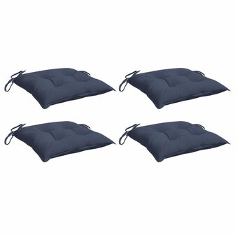Stoelkussens 4 st 50x50x7 cm oxford stof marineblauw 3