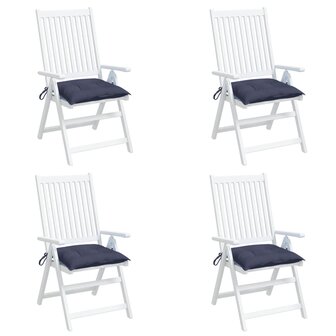 Stoelkussens 4 st 50x50x7 cm oxford stof marineblauw 4