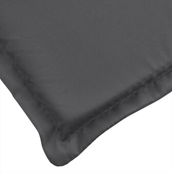 Stoelkussens 2 st hoge rug 120x50x4 cm stof gem&ecirc;leerd antraciet 9