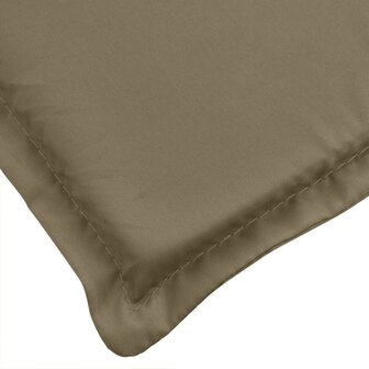 Stoelkussens 2 st hoge rug 120x50x4 cm stof gem&ecirc;leerd taupe 9