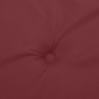 Stoelkussens 2 st hoge rug 120x50x4 cm stof gem&ecirc;leerd wijnrood 8